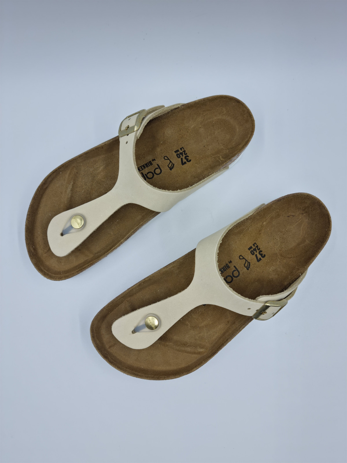 gizeh platform cuir/autre matière ecru