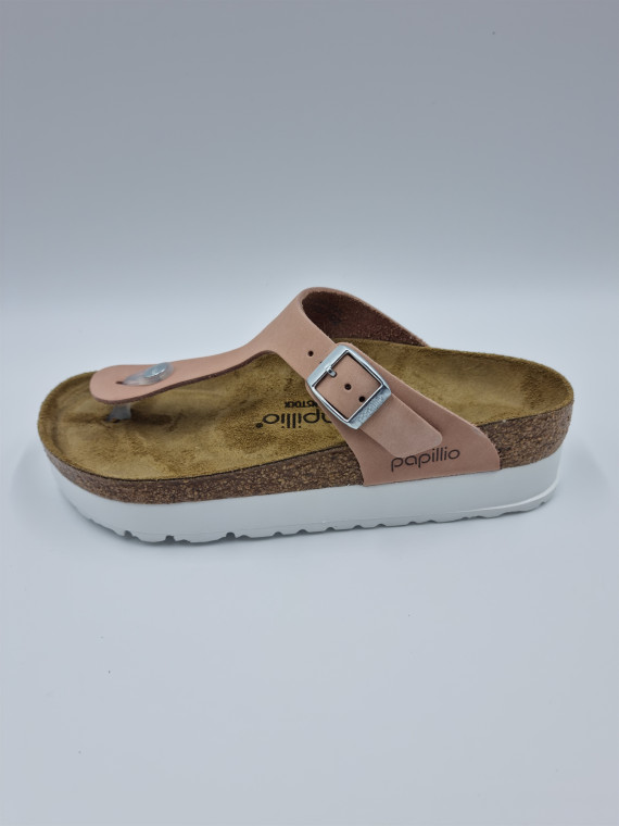 gizeh platform cuir/autre matière rose