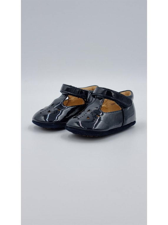 bloom cuir vernis bleu