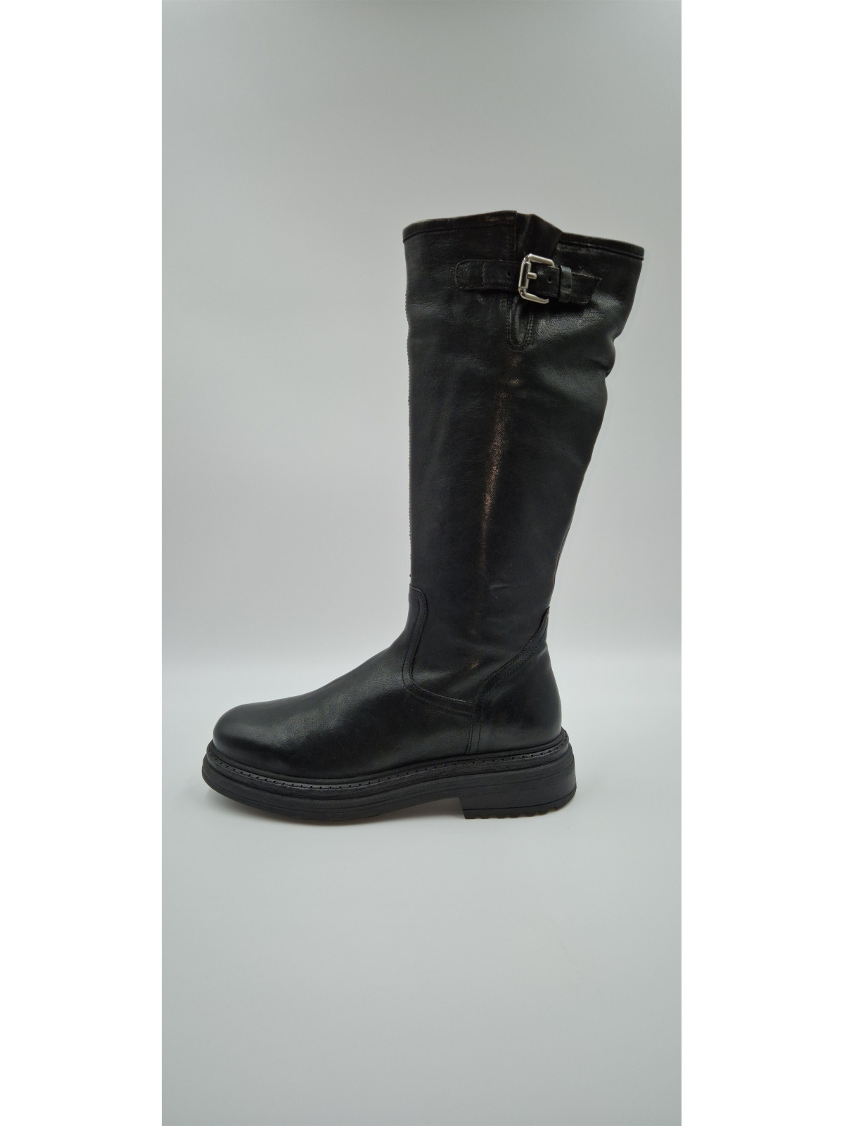 polka cuir pully noir