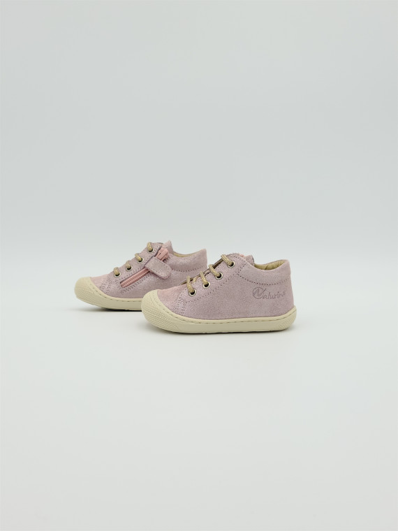 cocoon zip suede glitter rose