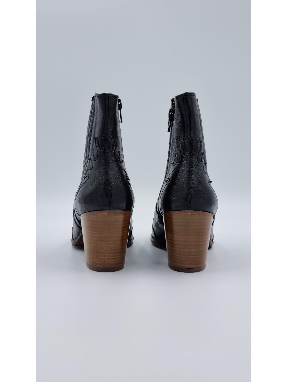 malone cuir pully noir