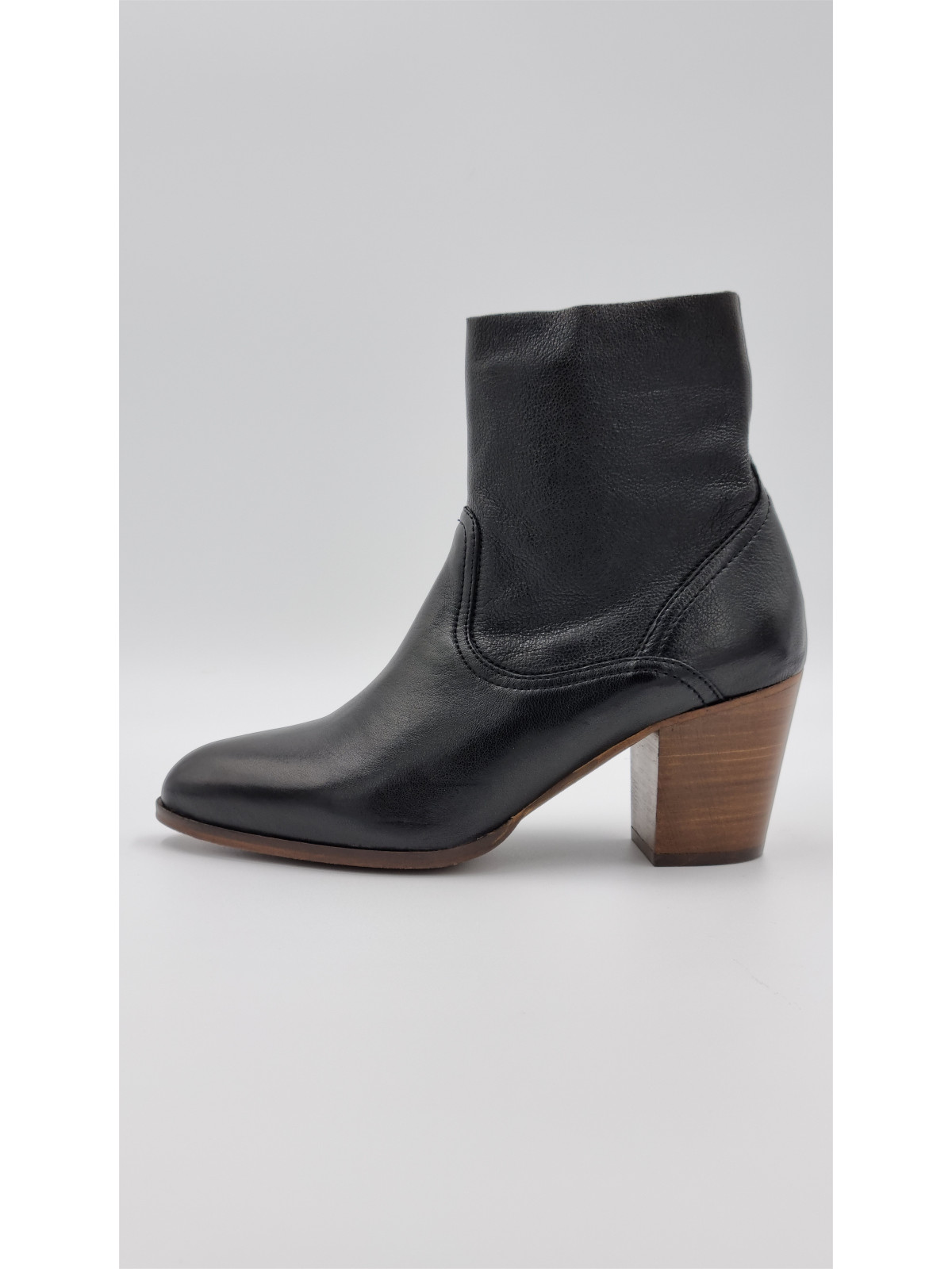 lucile cuir pully noir