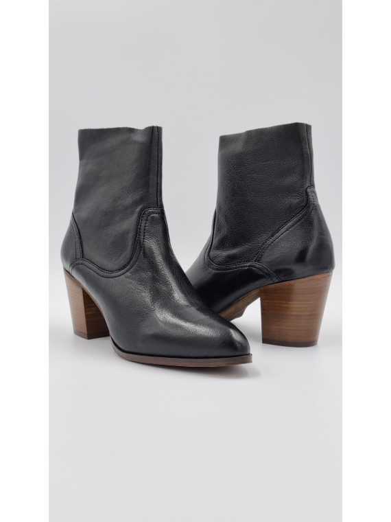 lucile cuir pully noir