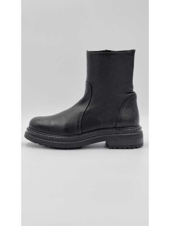 flynt cuir pully noir