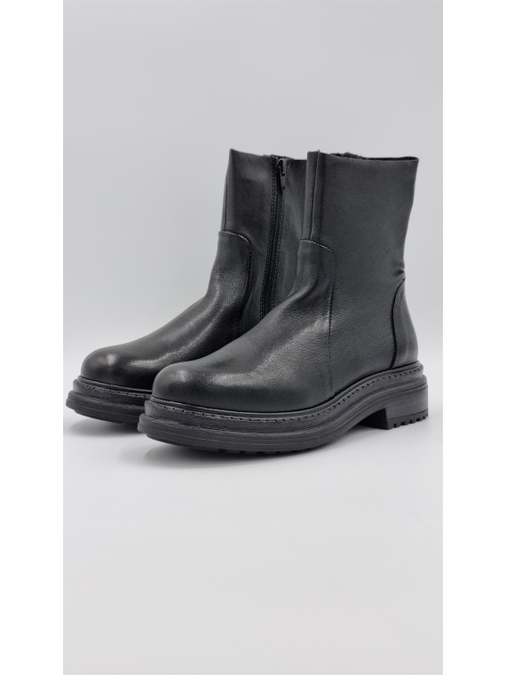 flynt cuir pully noir