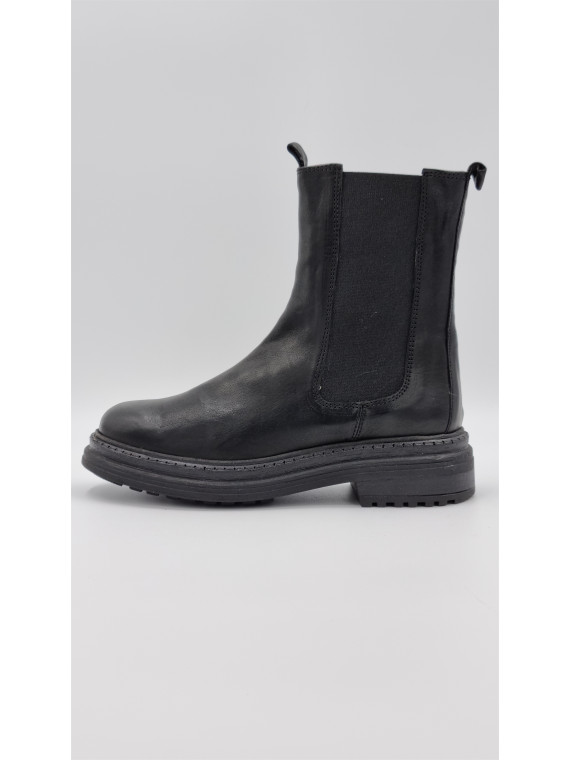 kira cuir pully noir