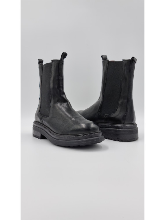 kira cuir pully noir