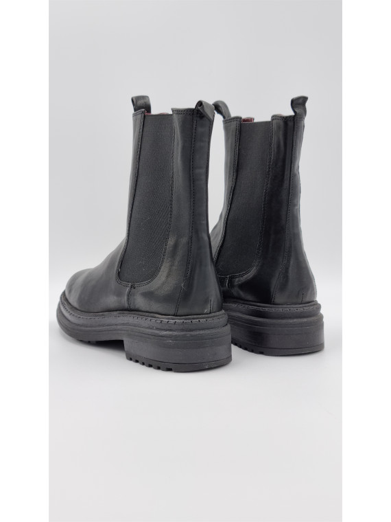 kira cuir pully noir