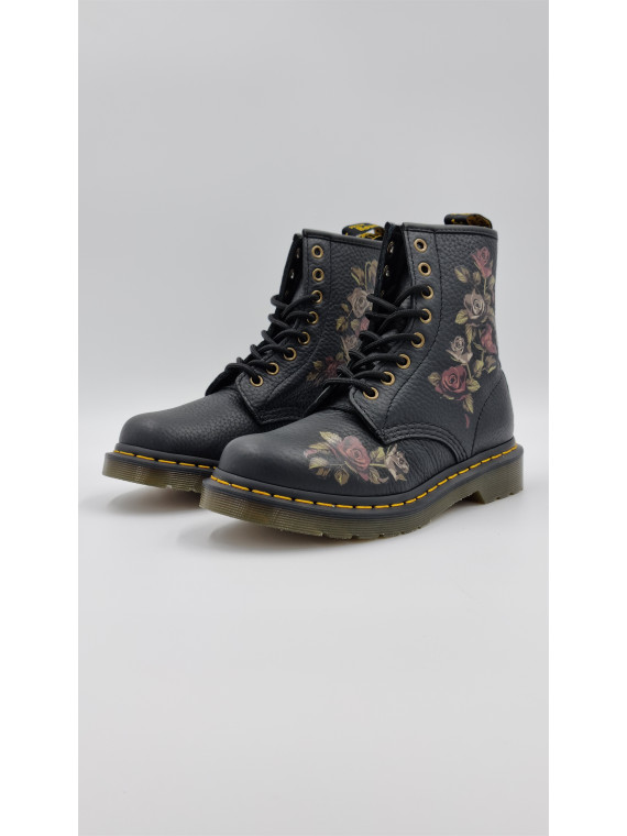 1460 pascal cuir flower noir