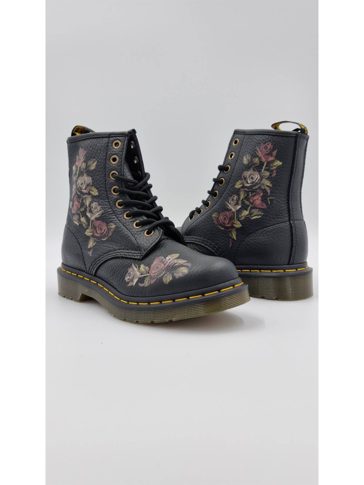 1460 pascal cuir flower noir