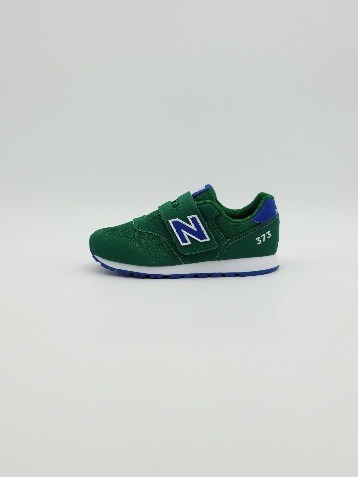 373 hook and loop nubuck/mesh vert/bleu