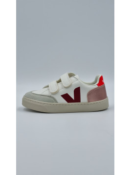 v-12 velcros textile blanc