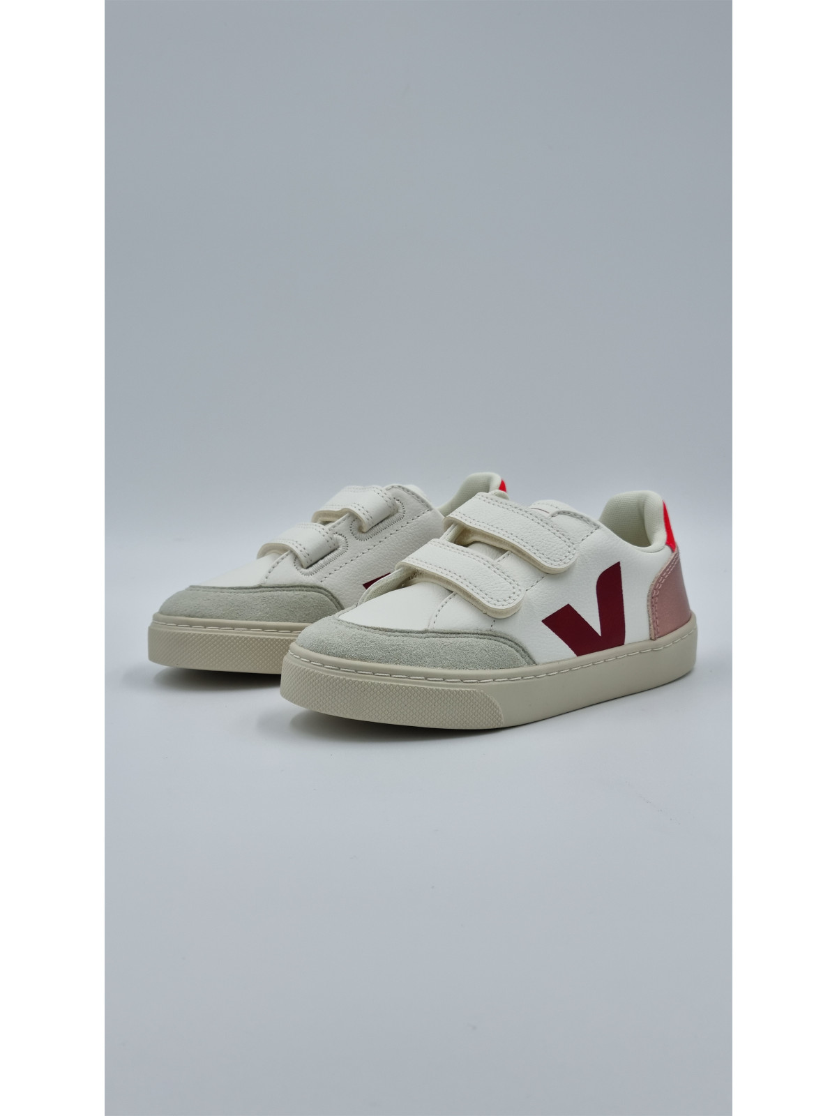 v-12 velcros textile blanc