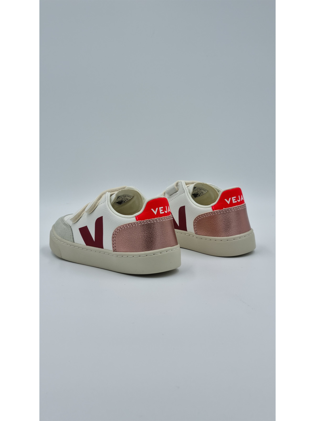 v-12 velcros textile blanc