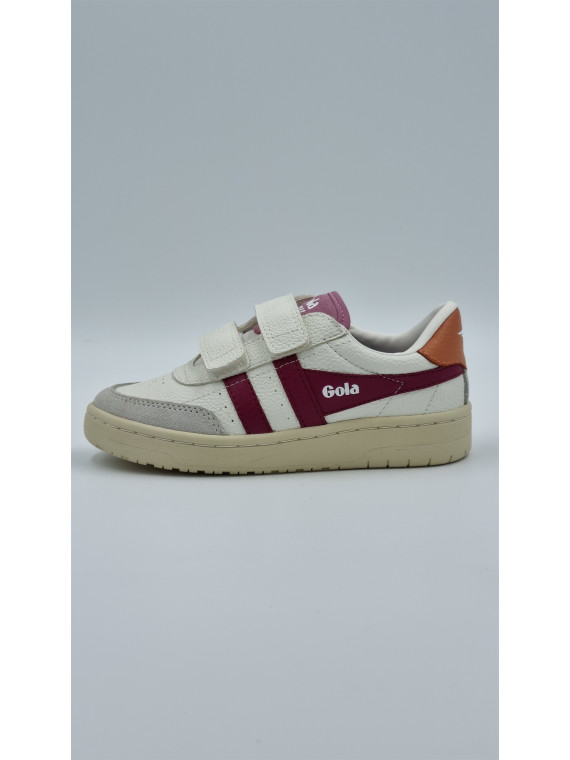 falcon strap cuir blanc/cerise