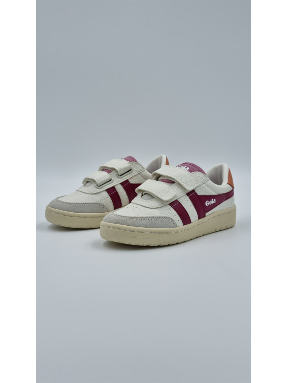 falcon strap cuir blanc/cerise