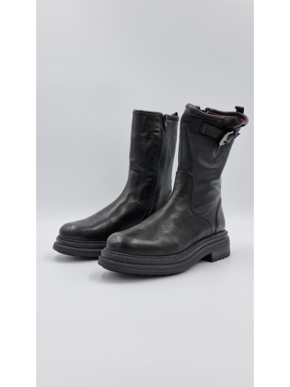 aiko cuir pully noir