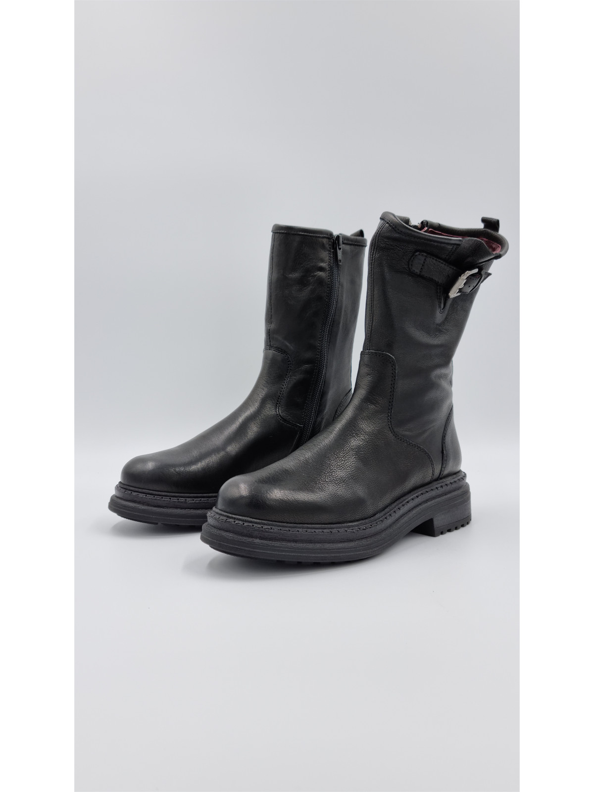 aiko cuir pully noir