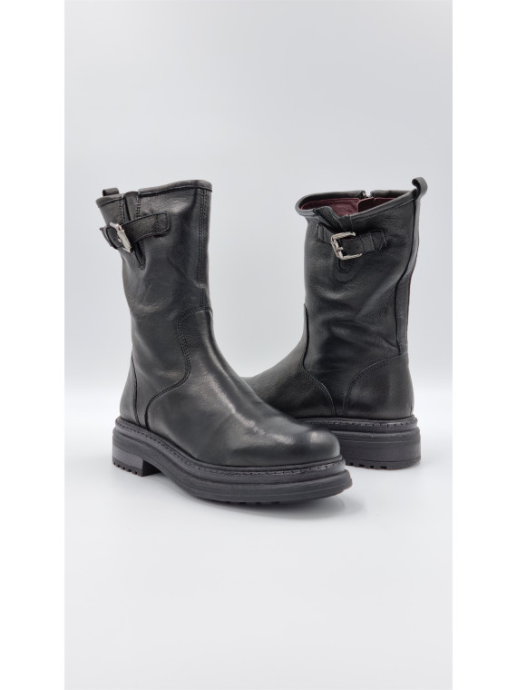 aiko cuir pully noir