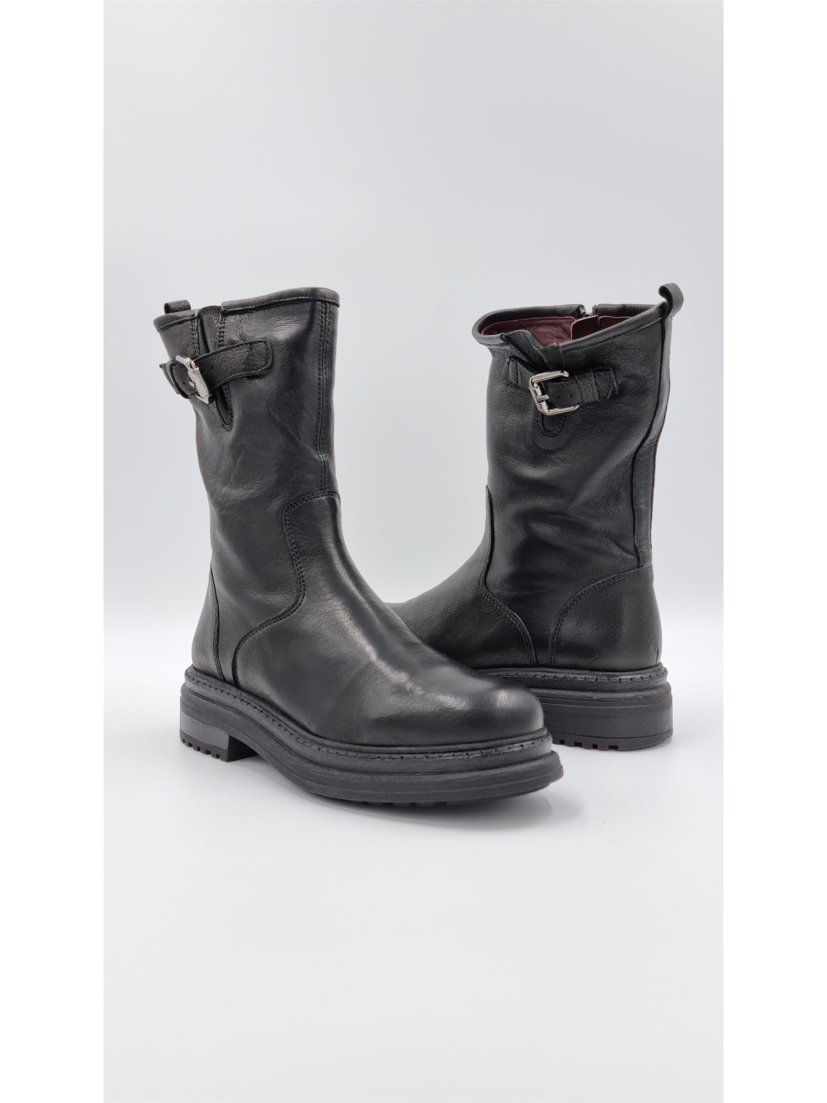 aiko cuir pully noir