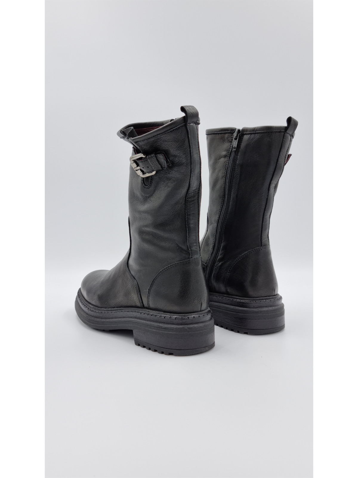 aiko cuir pully noir