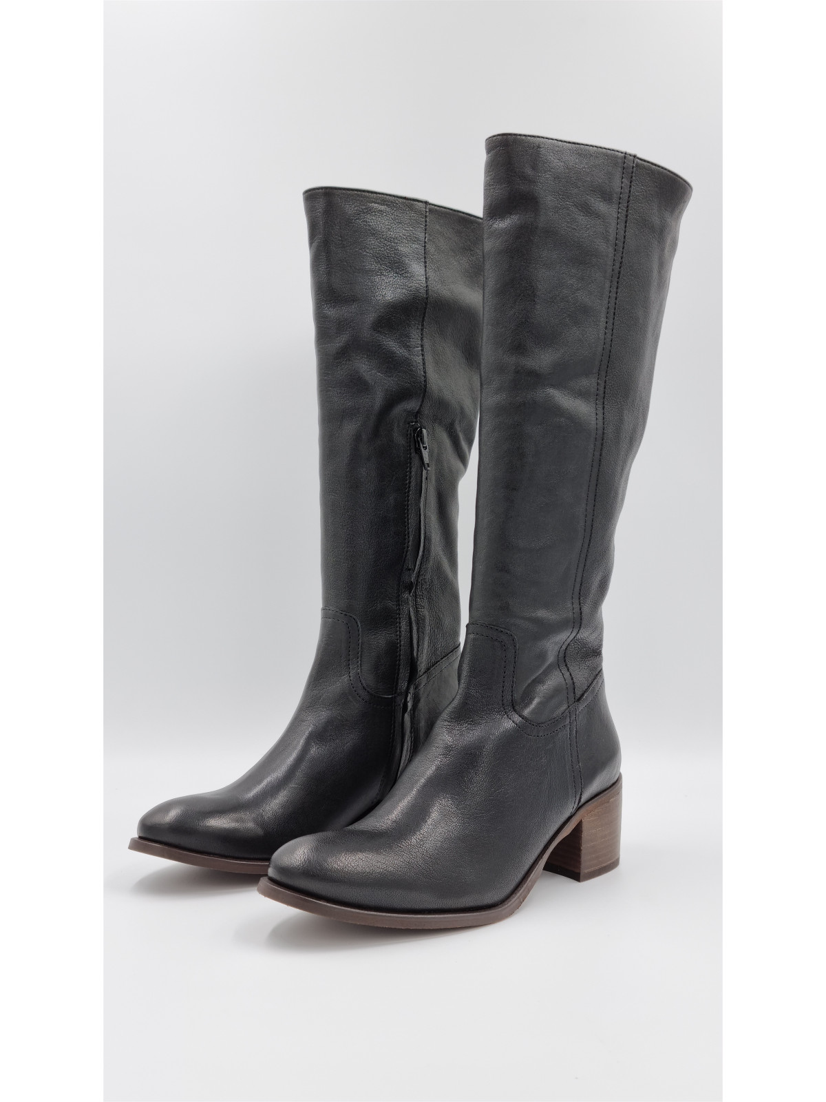 sambo cuir pully noir