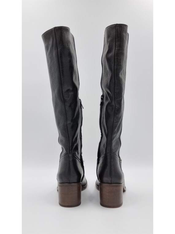 sambo cuir pully noir