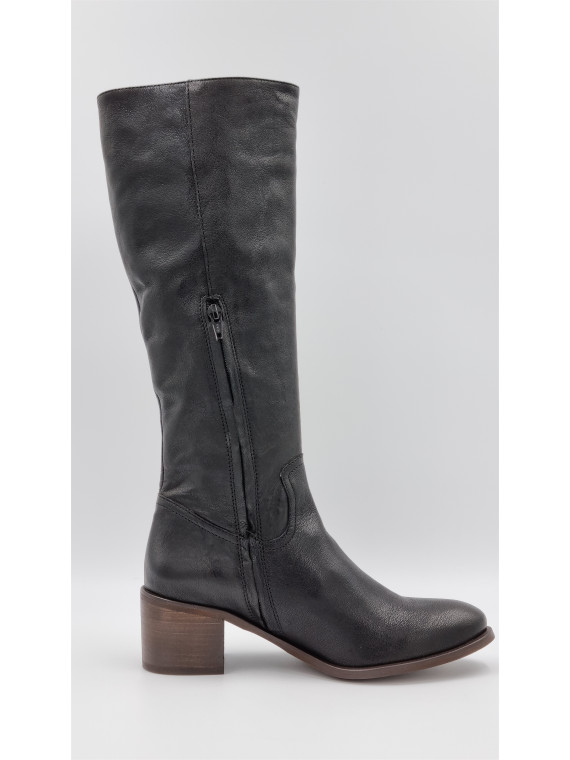 sambo cuir pully noir