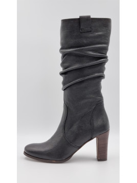 borneo cuir pully noir