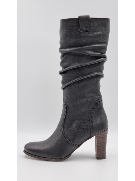 borneo cuir pully noir