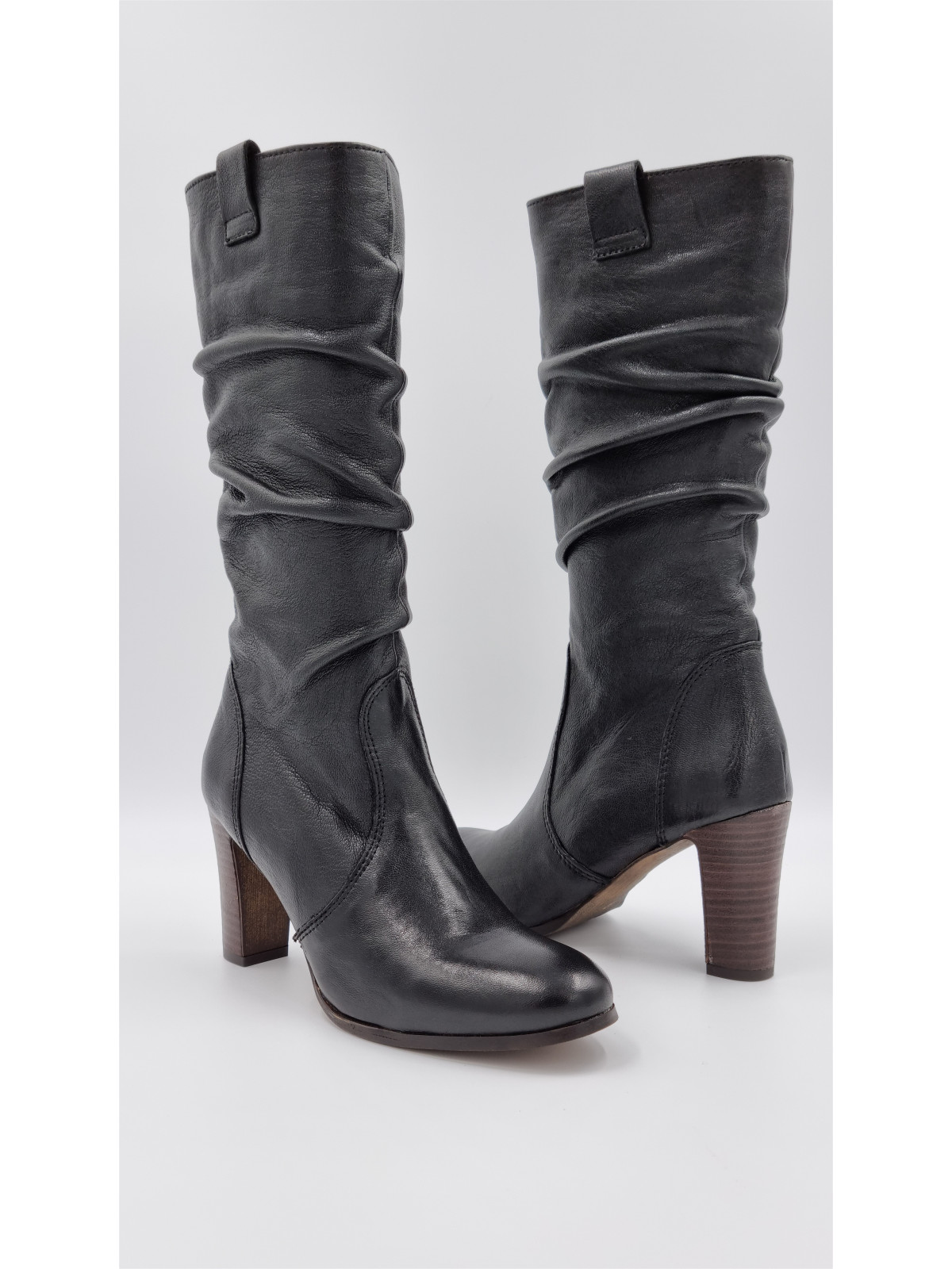 borneo cuir pully noir