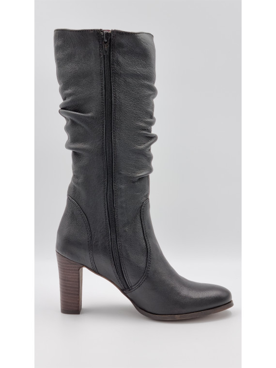 borneo cuir pully noir