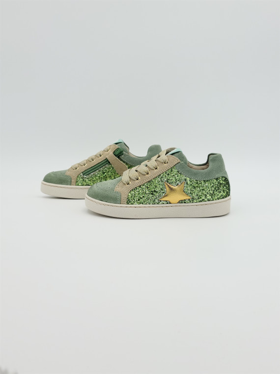 ravid cuir/glitter oxide/gold