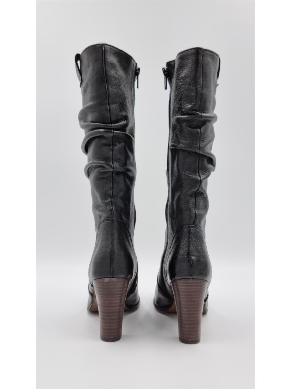 borneo cuir pully noir