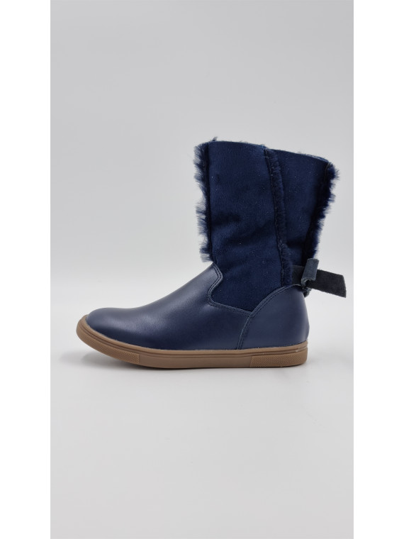 fabienne cuir/nubuck bleu
