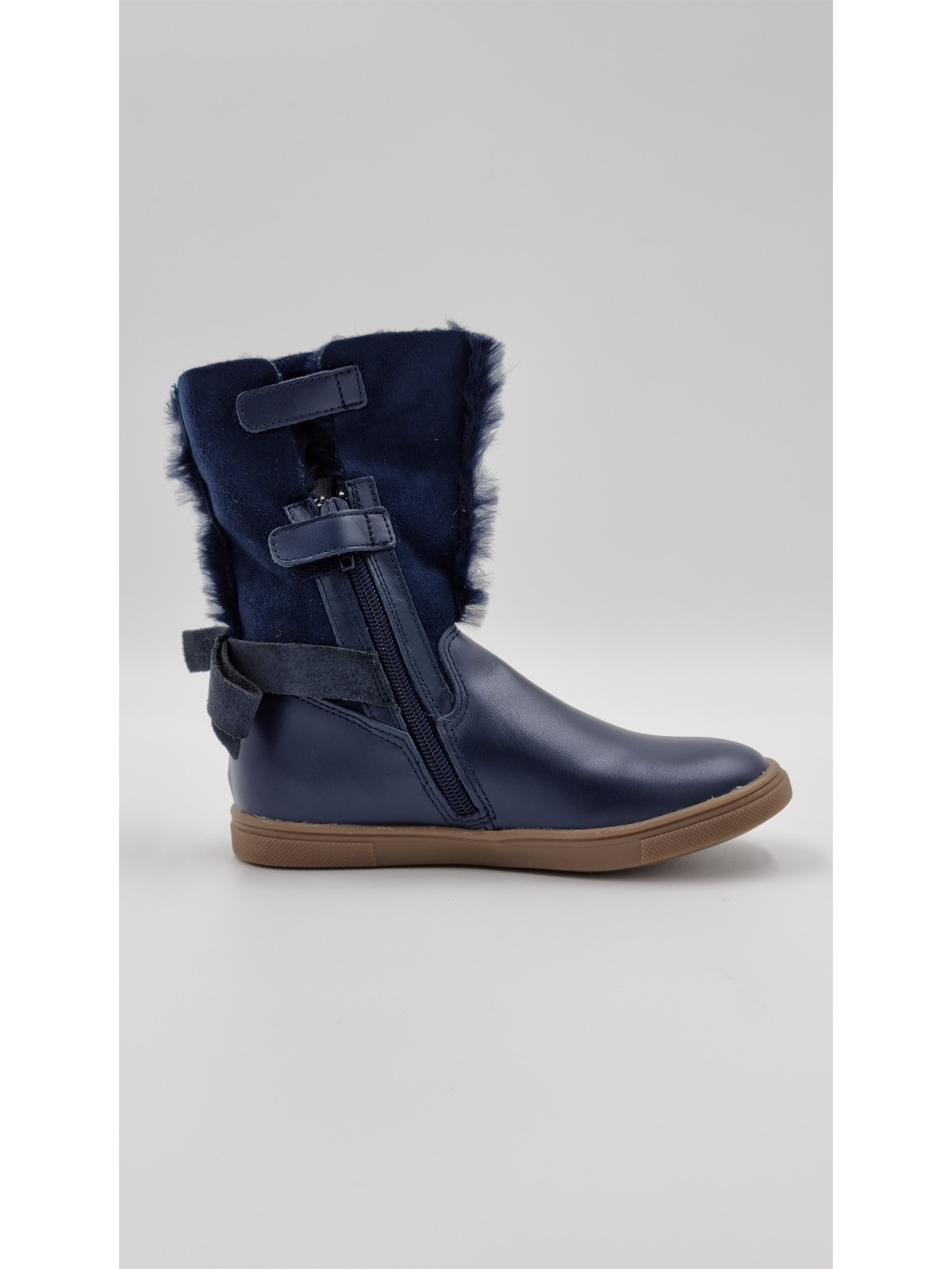 fabienne cuir/nubuck bleu