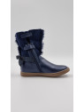 fabienne cuir/nubuck bleu