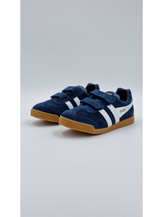 harrier strap nubuck bleu/blanc