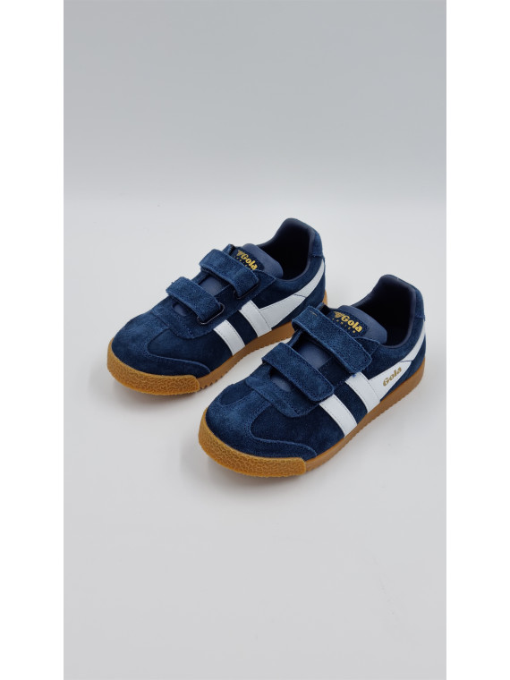 harrier strap nubuck bleu/blanc