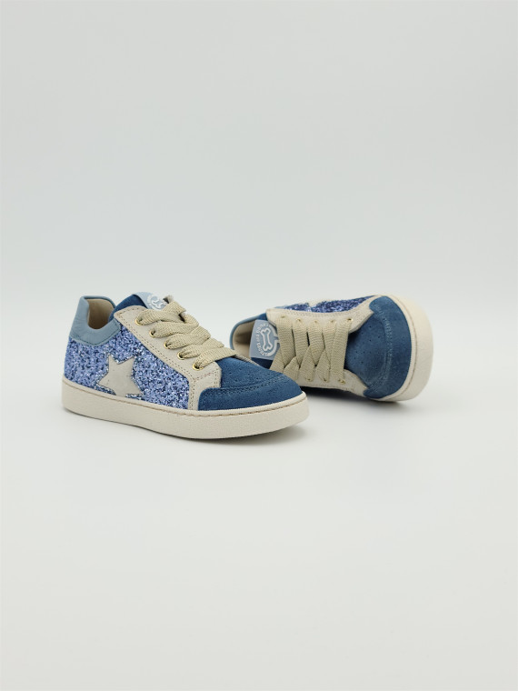 ravid cuir/glitter azure/ivor