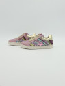 ravid cuir/glitter old rose/platine