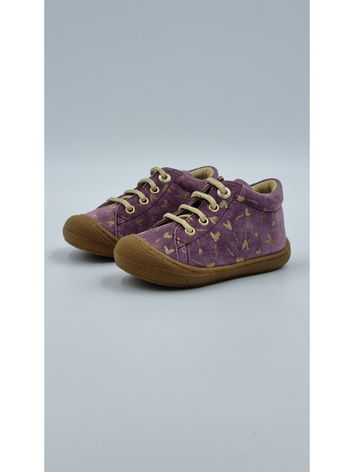 cocoon suede pr.glitter flower heart violet