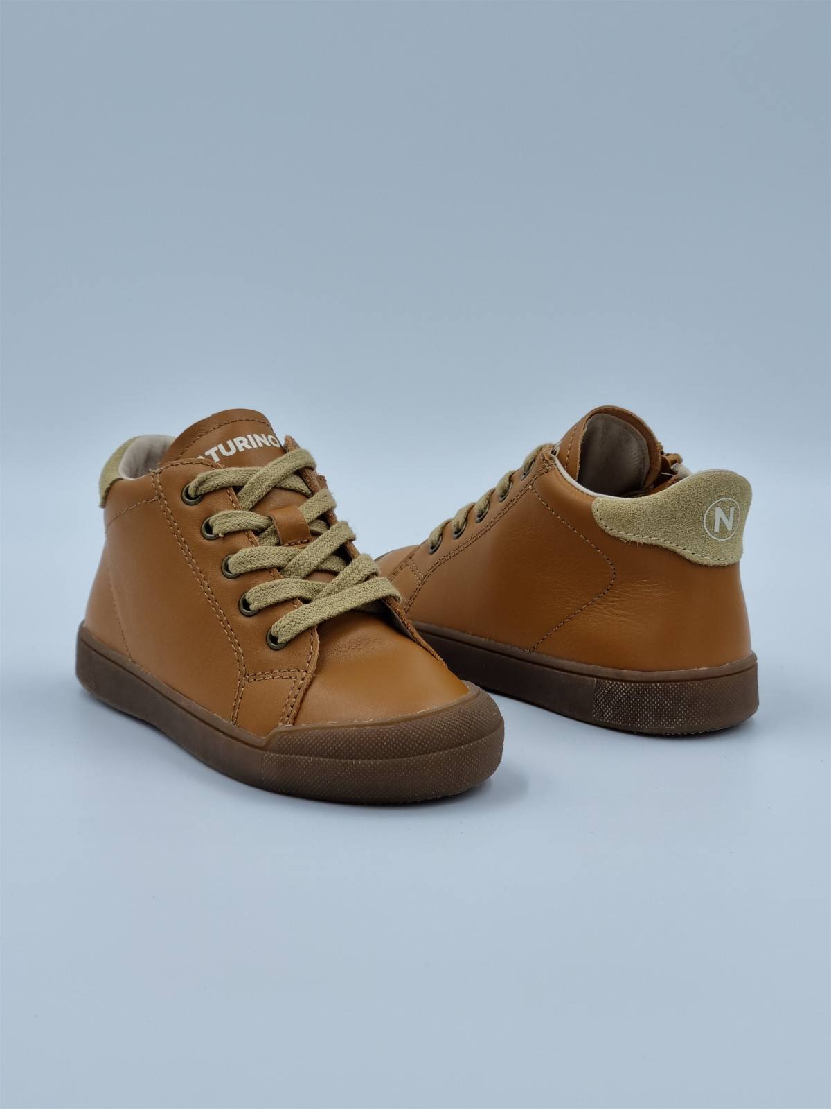 eindhoven high zip calf/suede marron
