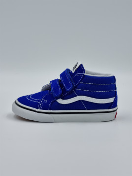sk8-mid. nubuck/textile bleu