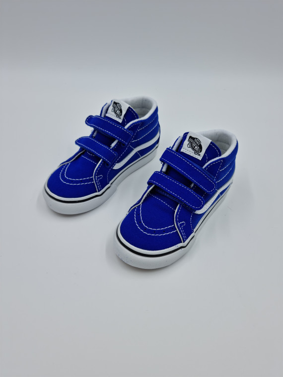 sk8-mid. nubuck/textile bleu