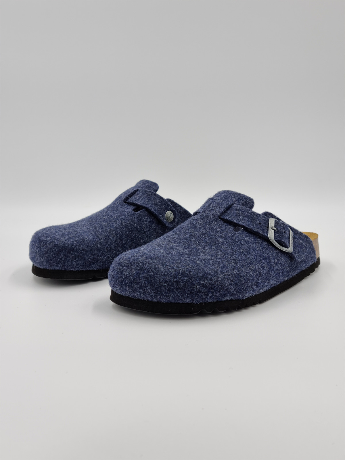 olivier felt cuir/feutrine bleu