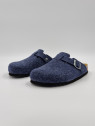 olivier felt cuir/feutrine bleu