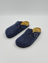 olivier felt cuir/feutrine bleu