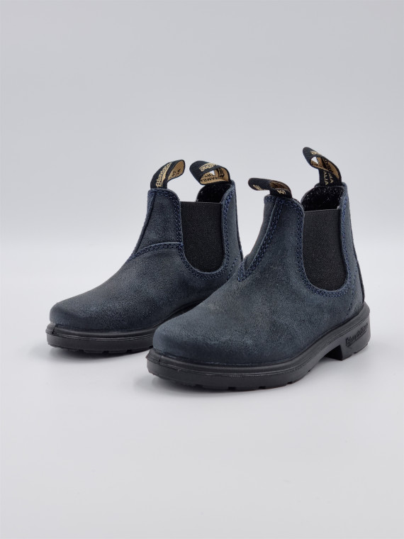 kids chelsea boots suede waxed suede navy